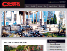 Tablet Screenshot of concreteconceptskc.com